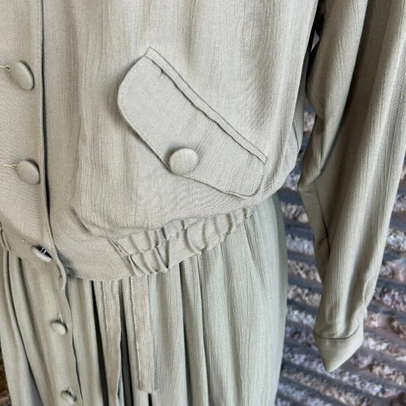 Carole Little Vintage Blouson Jacket and Full Skirt Outfit USA Made Size 12 - Picture 9 of 14